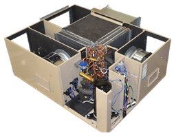 Internal components view of Topaz Makeup Air Unit