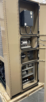 Simcoe C02 Heat Pump with service panel doors open